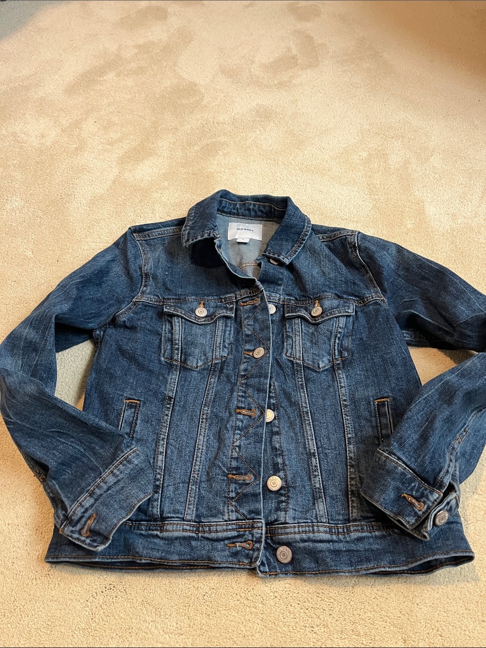 Old Navy Medium/Dark Blue Denim Jacket - size S